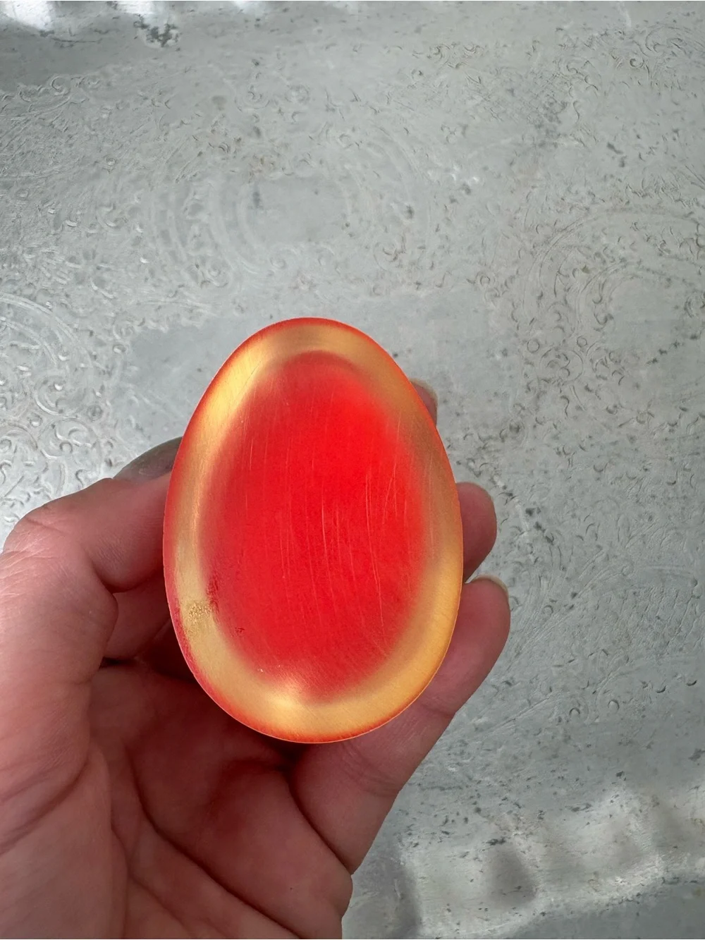 Cute Egg Timer Kitchen Timer in Cream and Red
